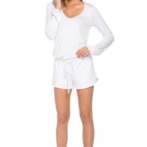 White Jersey Romper - Made in the USA